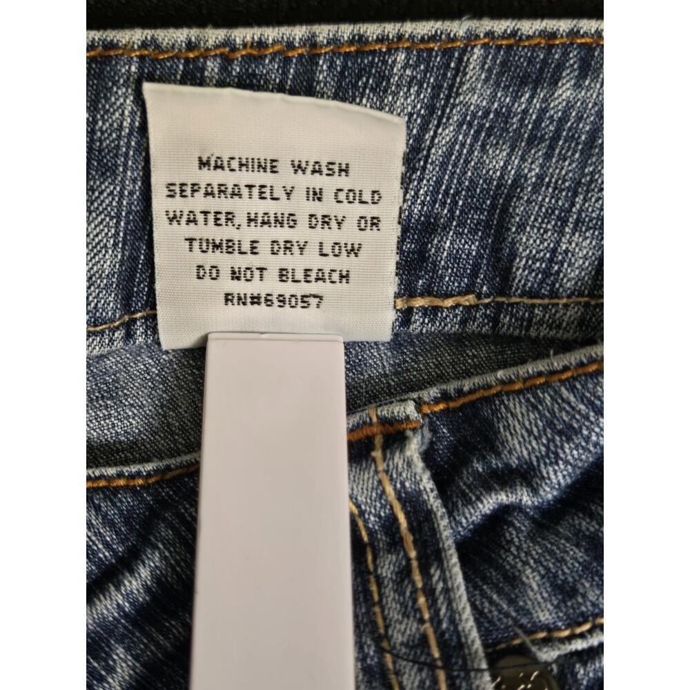 PARIS BLUES Women's Light Wash Denim Jeans Straight Leg Rise Cropped SZ 7, 28x21 - Picture 6 of 16